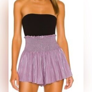 Queen of Sparkles shorts XS Micropleated lightweight and flowy light purple